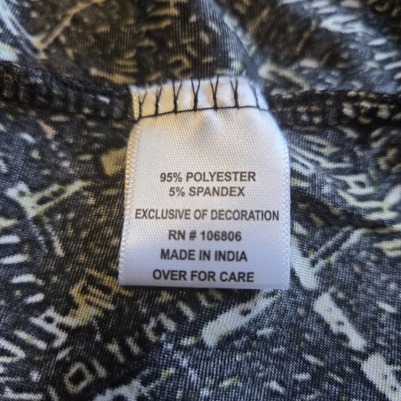 NWT Emily Daniels Green & Black Blouse with Placket Sleeve Tiny Sequins (L) - Picture 8 of 9